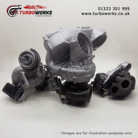 Remanufactured BMW N57 triple turbocharger set for M550d, 750d, X5 M50d and X6 M50d 3.0d 53039700523 53039700522 12739700018