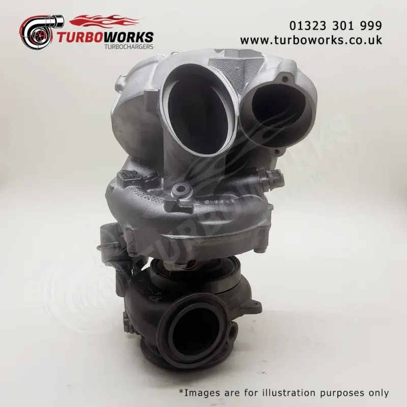 Remanufactured 12739700018 turbocharger for BMW N57 D30 C triple-turbo 3.0 diesel engines.