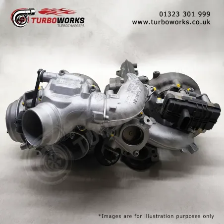 BMW 335d 435d Bi-Turbo Set
Complete remanufactured turbo set for 3.0 diesel N57D30 313HP applications.