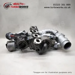 VW T6 BiTDI Turbocharger
Remanufactured turbo for Transporter and Multivan T6 2.0 BiTDI 204HP DMZA applications. 2