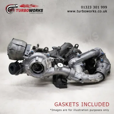 VW T6 BiTDI Turbocharger
Remanufactured turbo for Transporter and Multivan T6 2.0 BiTDI 204HP DMZA applications.