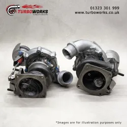 Porsche 911 991 Twin Turbo Set
Remanufactured left and right turbochargers for Carrera and Carrera S 3.0 9A2 applications. 2