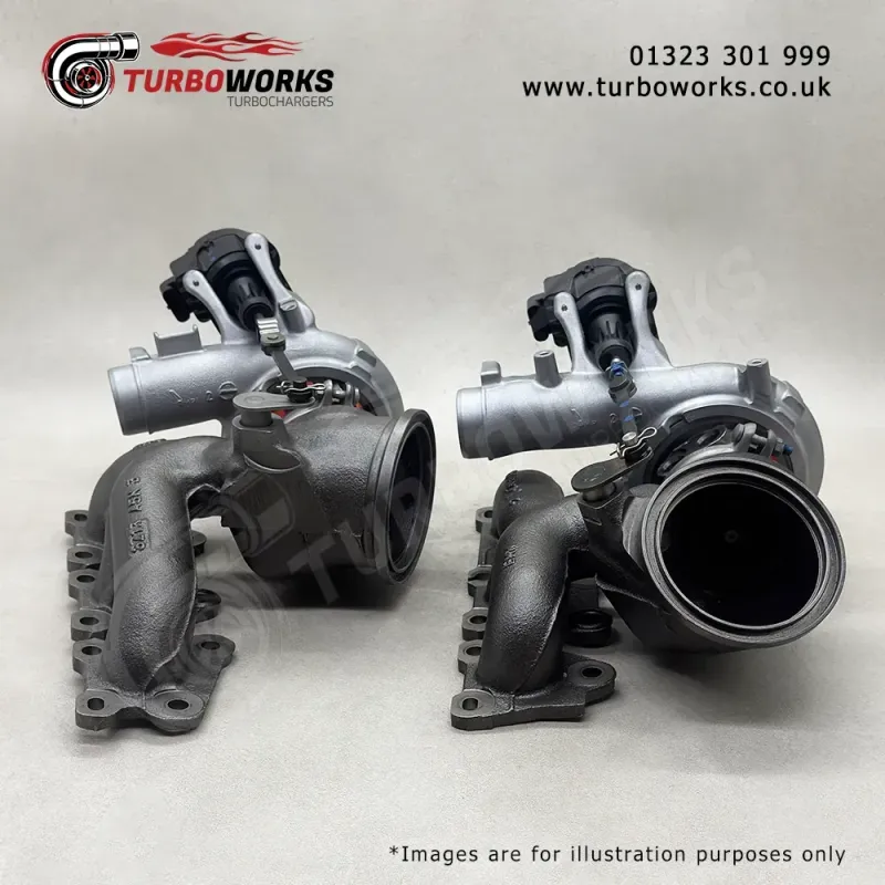 BMW S55 Turbo 11657849650 11657849651
OEM-spec replacement turbo set covering 11657850278, 11657850279.