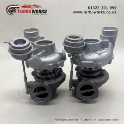 BMW M5 M6 S63 Twin Turbo Set
Complete remanufactured left and right turbocharger set for S63 B44 B 4.4 V8 petrol applications. 2