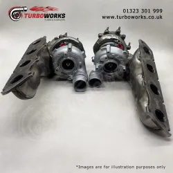 Audi Bentley 4.0 V8 Twin Turbo Set 9VA19 + 9VA20
Complete remanufactured left and right turbocharger for 507HP to 605HP petrol. 2