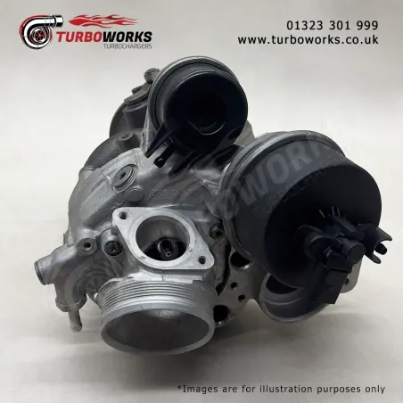 VW 2.0 BiTDI LP Turbo 18539700054
Remanufactured large low-pressure turbocharger for CUAA 239HP to 240HP diesel applications.