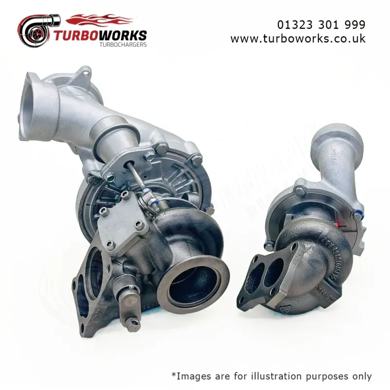 BMW Turbo Set 11657794571 11657794572
Direct replacement set covering the high-pressure and low-pressure 535d turbo references.