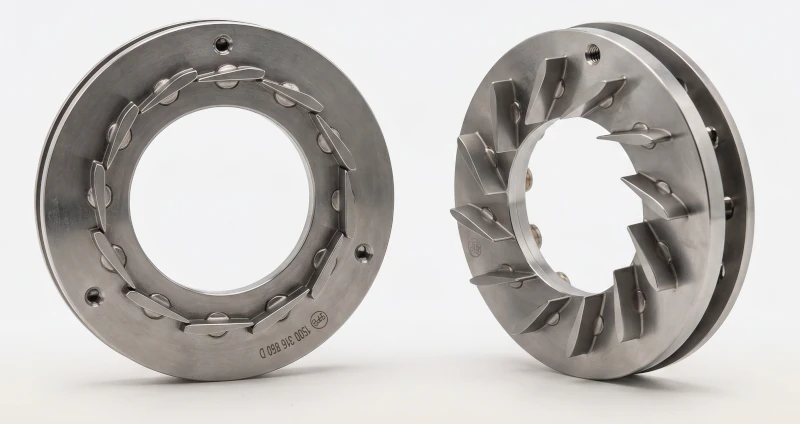 Variable geometry turbocharger vanes open and closed for boost control