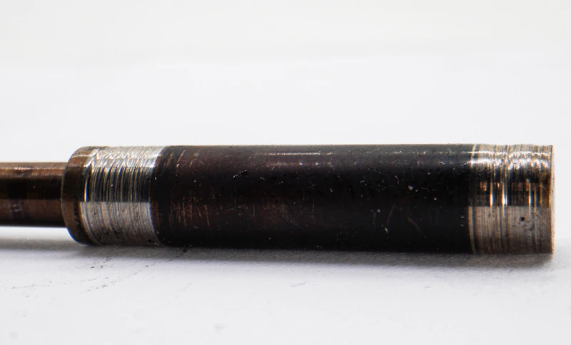 Worn turbocharger shaft and bearing wear caused by poor lubrication
